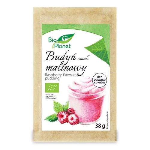 BIO PLANET Budyń o smaku malinowym 38g - BIO