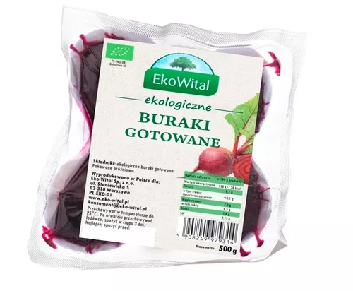 *EKOWITAL Buraki gotowane ekologiczne (500g) - BIO