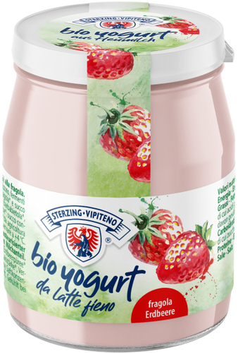 *STERZING-VIPITENO Jogurt truskawkowy z mleka siennego bezglutenowy (150g) - BIO