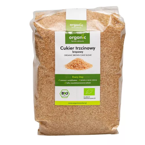 ORGANIC Cukier trzcinowy brązowy ekologiczny (1kg) - BIO