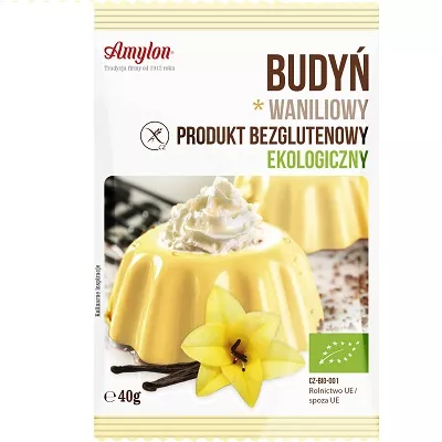 AMYLON Budyń o smaku waniliowym bezglutenowy (40g) - BIO