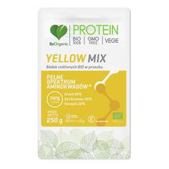 BE ORGANIC Mix białek roślinnych yellow w proszku (250g) - BIO