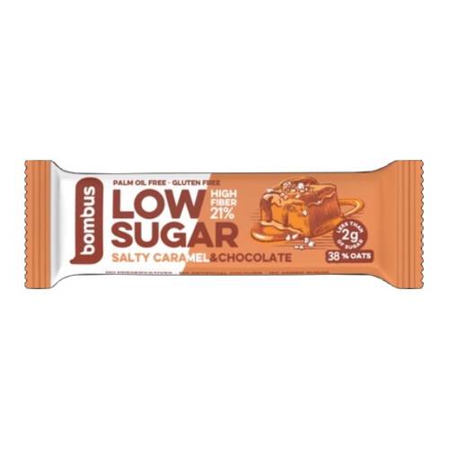 BOMBUS Baton Low Sugar słony karmel- czekolada BEZGL. 40 g