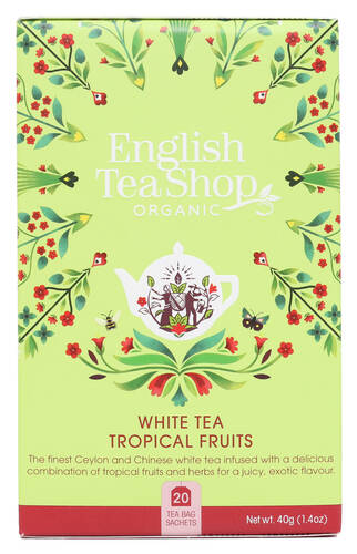 ENGLISH TEA SHOP Herbata biała Tropical Fruits (20x2g) - BIO