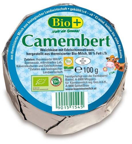 *KÄRNTNERMILCH Ser Camembert 50% (100 g) - BIO