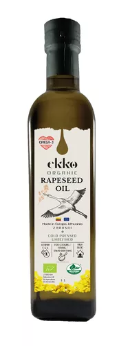 EKKO Olej rzepakowy Virgin OMEGA-3 (1 L) - BIO