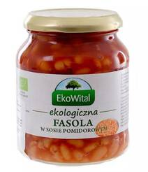 EKOWITAL Fasola biała w sosie pomidorowym (360g) - BIO