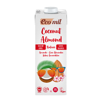 ECOMIL Napój kokosowy z migdałami bez cukru (1l) - BIO