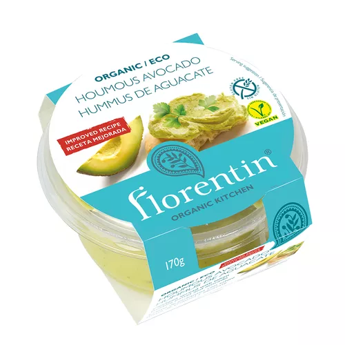 *FLORENTIN Hummus z avocado, ekologiczny, bezglutenowy (170g) - BIO