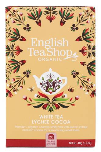 ENGLISH TEA SHOP Herbata biała Lychee Cocoa (20x2) BIO 40 g