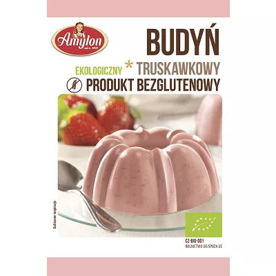 AMYLON Budyń truskawkowy bezglutenowy (40g) - BIO