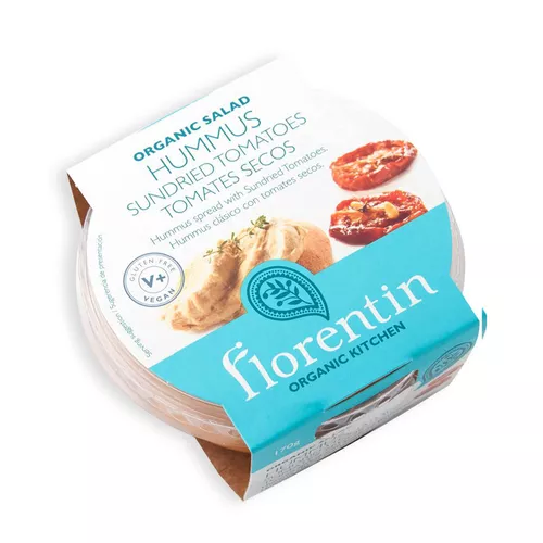 *FLORENTIN Hummus z suszonymi pomidorami, bezglutenowy (170g) - BIO