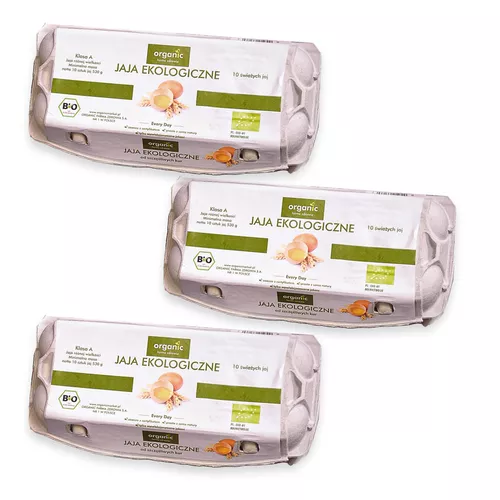 *3x ORGANIC Jaja kurze z chowu ekologicznego "0" (1opak./10szt.) - BIO (cena 14,99 szt.)