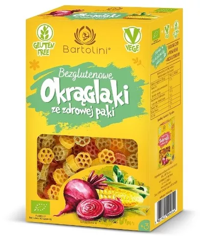 BARTOLINI Makaron kukurydziano-ryżowy kółka kolorowe BEZGL. BIO 250g