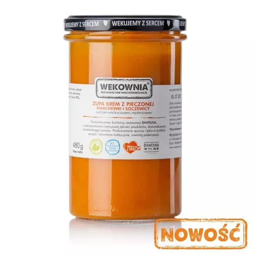 WEKOWNIA Zupa krem z pieczonej marchewki i soczewicy (480g)