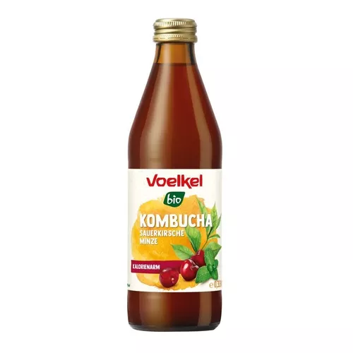 VOELKEL Kombucha wiśnia mięta (330ml) - BIO