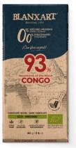 BLANXART Czekolada gorzka 93% Kongo bez dodatku cukru i słodzików, bezglutenowa (80g) - BIO