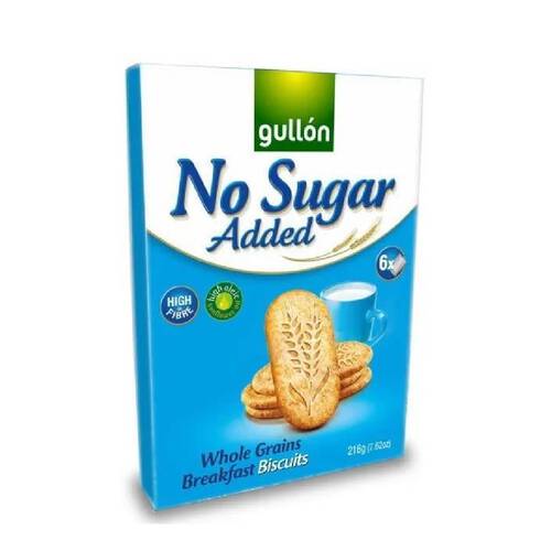 GULLÓN Ciastka ze zbóż pełnoziarniste bez dodatku cukrów (216g)
