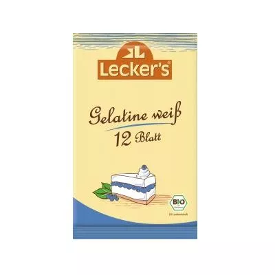 LECKERS Żelatyna w listkach (20g) - BIO