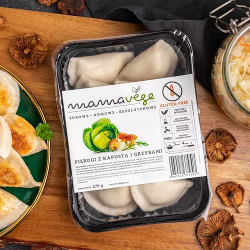 *MAMAVEGE Pierogi z kapustą i grzybami bezglutenowe (275g)