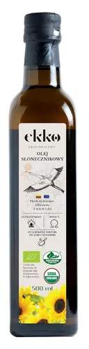 EKKO Olej słonecznikowy wysokooleinowy tłoczony na zimno (500 ml) - BIO