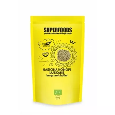 SUPERFOODS Nasiona konopi łuskane (200g) - BIO