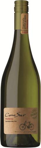 (18+) Wino białe Cono Sur Chardonnay - wytrawne 0,75l - BIO