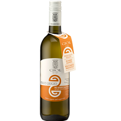 (18+) Wino białe wytrawne pinot grigio senza solfiti aggiunti (0,75l) [12% vol.] - BIO [18+]