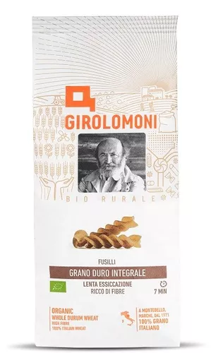 GIROLOMONI Makaron fusilli pełnoziarnisty z pszenicy durum (500g) - BIO