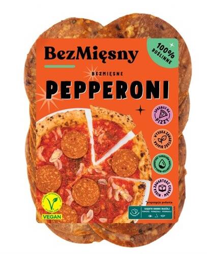 *BEZMIĘSNY MIĘSNY Bezmięsne Pepperoni w plastrach (100g)