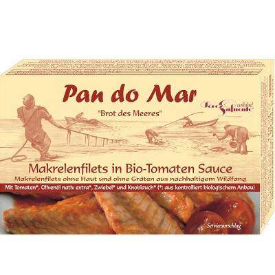 PAN DO MAR Makrela w bio sosie pomidorowym (120g)