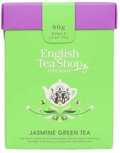 ENGLISH TEA SHOP Herbata sypana zielona jaśminowa  BIO 80g
