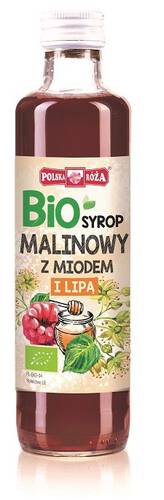 POLSKA RÓŻA Syrop malinowy z lipą i miodem BIO 250 ml