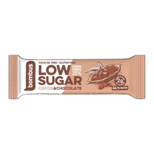 BOMBUS Baton Low Sugar kakao -czekolada bezglutenowy (40g)