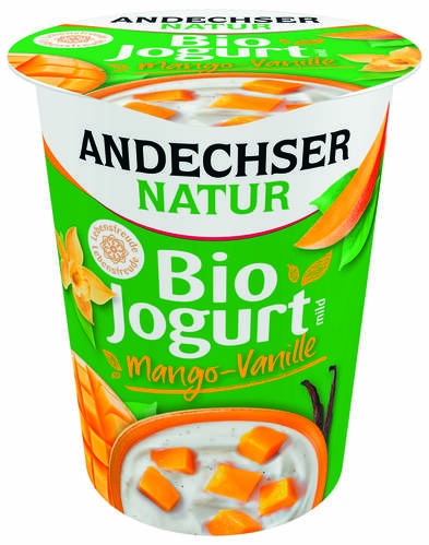 *ANDECHSER Jogurt mango - wanilia 3,8% tłuszczu (400 g) - BIO