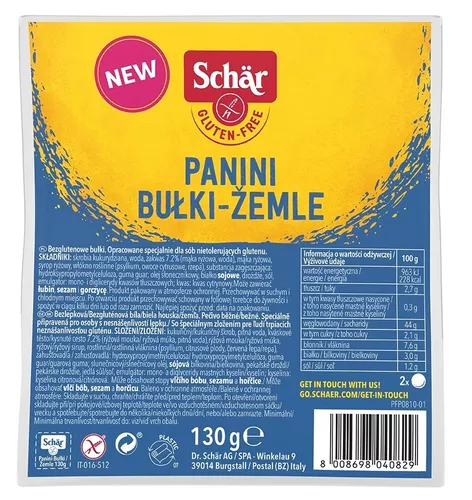 SCHAR Bułki bezglutenowe - Panini (130g)