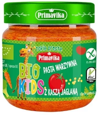 PRIMAVIKA Pasta warzywna z kaszą jaglaną BIO KIDS 160 g