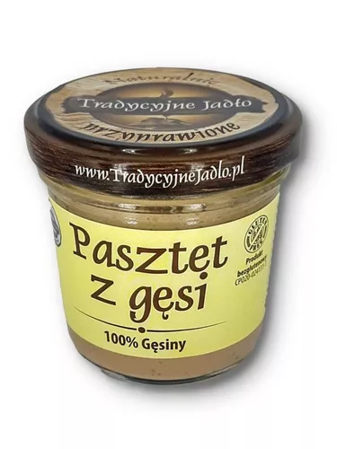 *TRADYCYJNE JADŁO Pasztet z gęsi, 100% gęsiny (80g) (f)