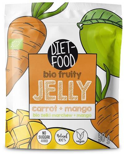 DIET-FOOD Żelki marchew, mango (50g) - BIO