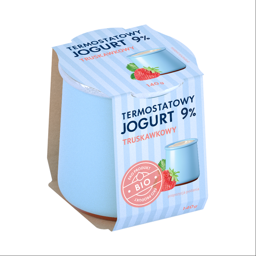 *YOMLEKO Jogurt Termostatowy Truskawka 9%  (140g) - BIO