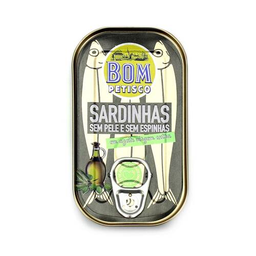 BOM PETISCO Sardynki premium bez skóry i ości w oliwie z oliwek extra virgin (120 g /84 g) 