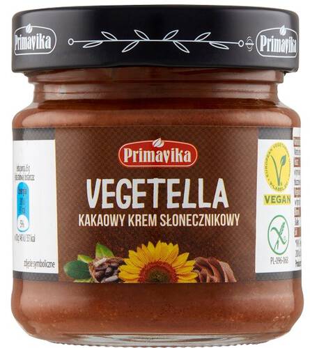 PRIMAVIKA Vegetella - kakaowy krem słonecznikowy 160g