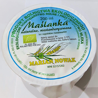 *NOWAK Maślanka naturalna (445ml) - BIO  (f)