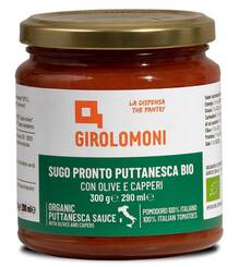 GIROLOMONI Sos pomidorowy puttanesca z oliwkami i kaparami (300g) - BIO