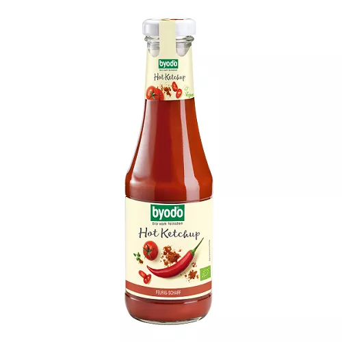 BYODO Ketchup pomidorowy pikantny bezglutenowy (500ml) - BIO