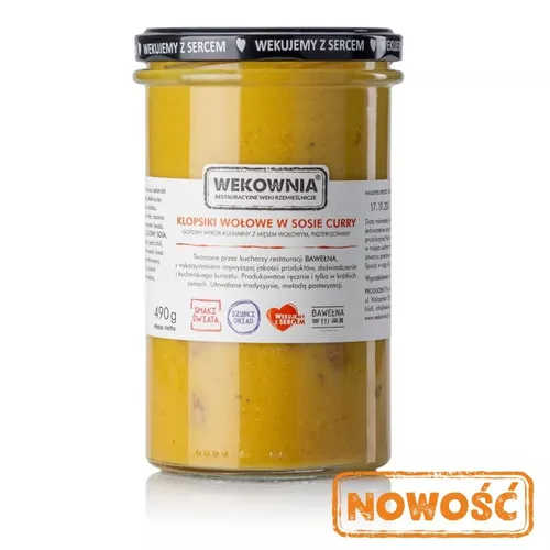 WEKOWNIA Klopsiki wołowe w sosie curry (490g)