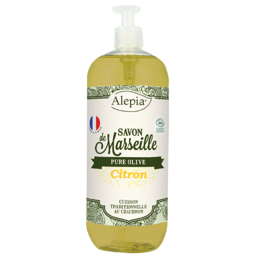 ALEPIA Mydło marsylskie w płynie z olejkiem cytrynowym (1l) - BIO