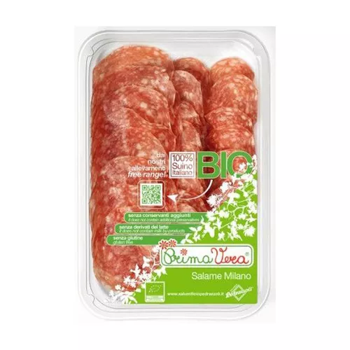 *PRIMAVERA Salami Milano plastry, bezglutenowe (70g) - BIO (f)