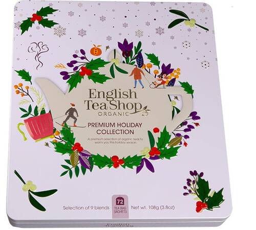 ENGLISH TEA SHOP Zestaw herbatek zimowych w białej puszce (72x1,5) 108g - BIO