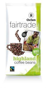Kawa ziarnista arabica/robusta wysokogórska Fair Trade BIO 250g, Oxfam 